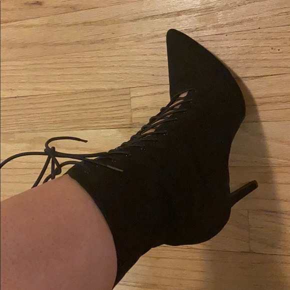 Black Laced Booties - Picture 2 of 5